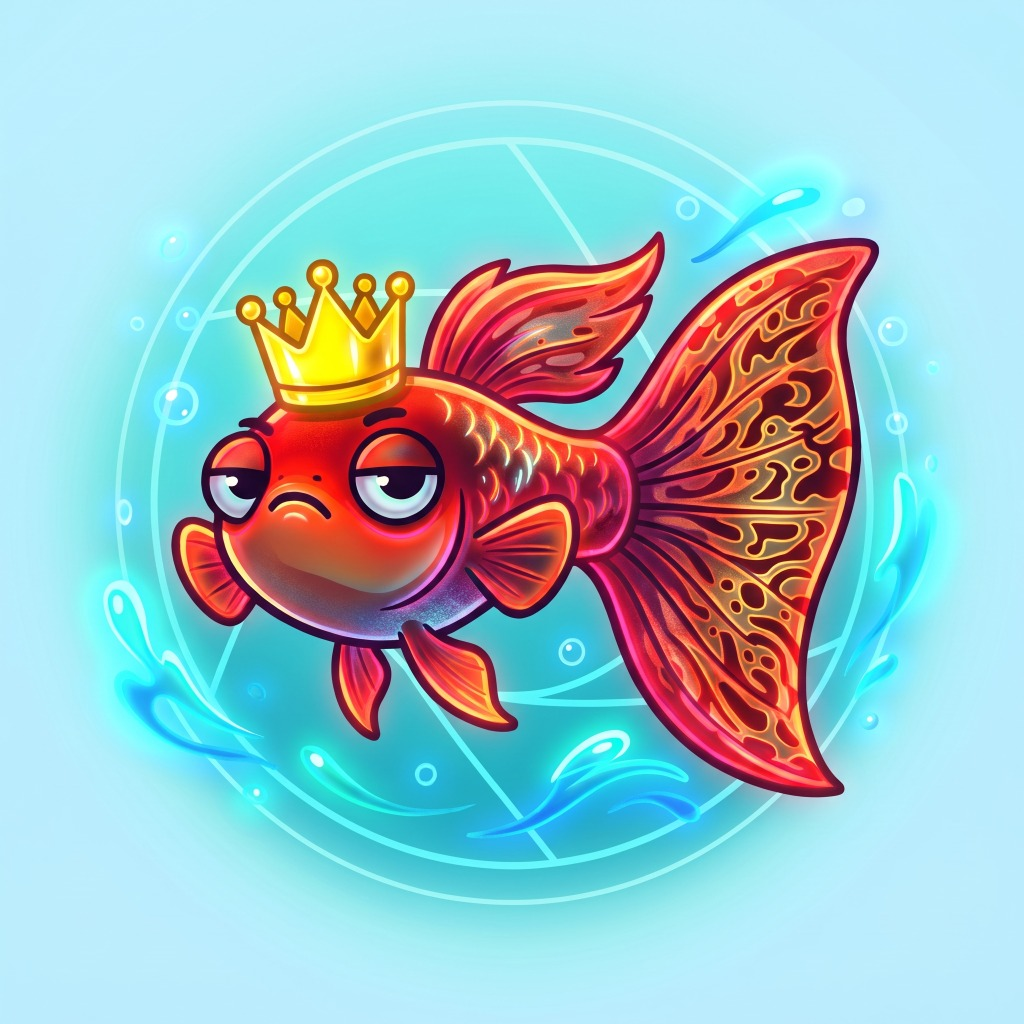 SimpFish royal crowned goldfish app icon